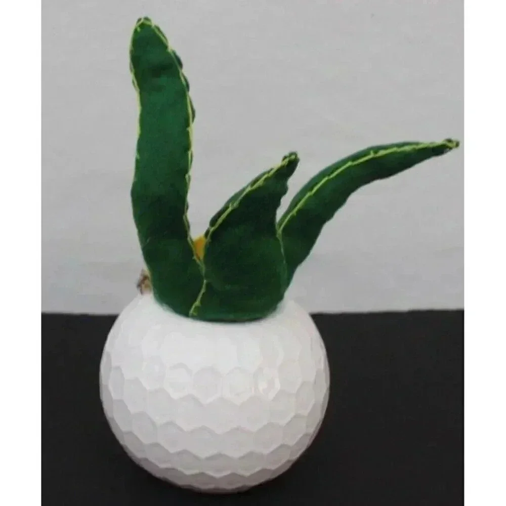 New Retro Contemporary Felt Fake Succulent Cactus Home Office Plant - Green